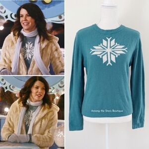 Rare Vintage Lambswool Snowflake Sweater Alt. ASO Lorelai in Gilmore Girls